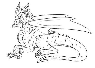 Free Dragon Lineart