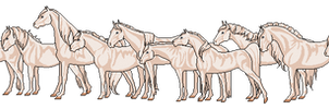 Mini Pixel Horse Base - 16 Breeds and foal