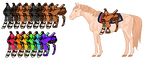 Mini Pixel Horse Base - Western Saddles by HypoHunter