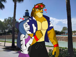 Speedy and Emily in Gambrils Park