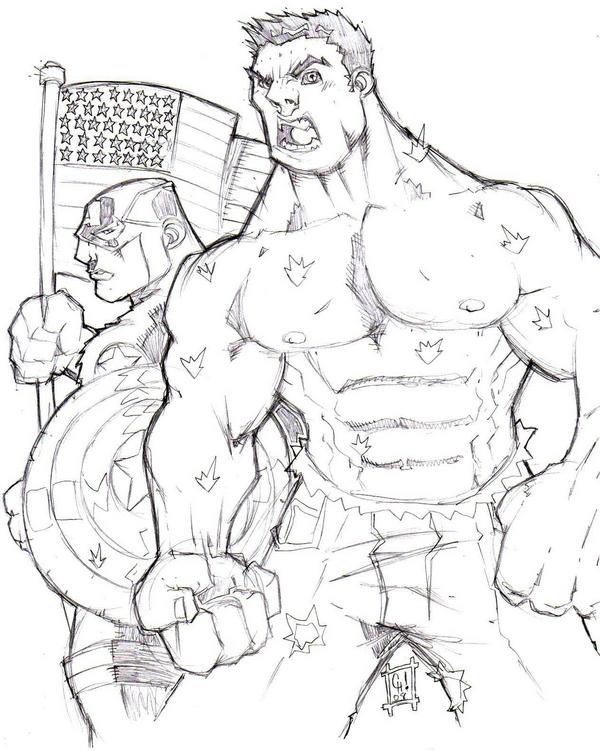 Captain America and the Hulk