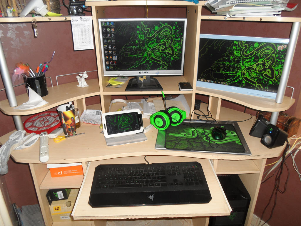 Gaming Computer Desktop Deviantart my gaming computer desk plus drawing desk :3 by speeddy on DeviantArt