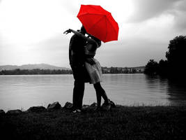 Red umbrella ...