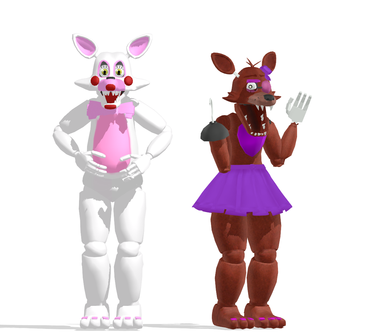 Mangle, F.Foxy & Lolbit male & female w/ anime character creator