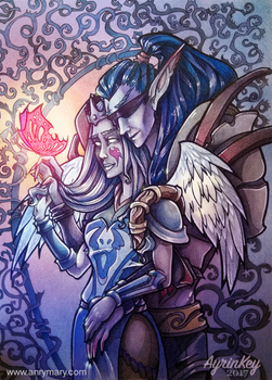 Commission: night elves couple