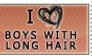 Boys with long hair - stamp