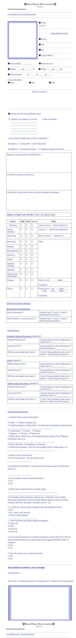 D.W.M.A Student Documentation Blank