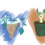 Summer Highlights - Glaceon and Leafeon