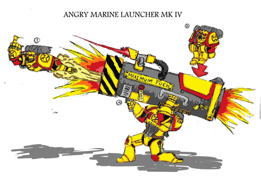 Angry Launcher Design angry marine launcher by marshall-Tharidus on DeviantArt