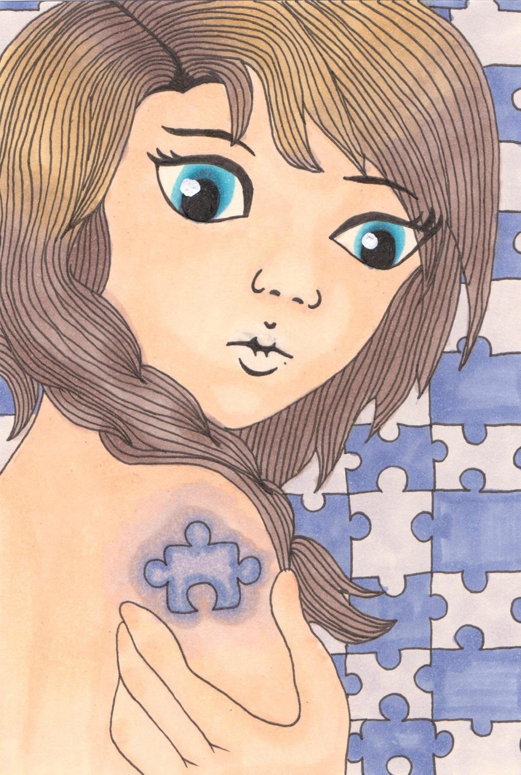 A puzzle girl!