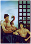 Bruce Lee and Scott Adkins by Katarina-Venom