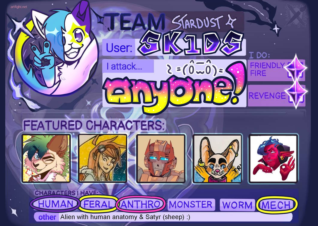 Artfight template 2024 Stardust jpg by PeddiEddi on DeviantArt Artfight template 2024 Stardust jpg by PeddiEddi on DeviantArt