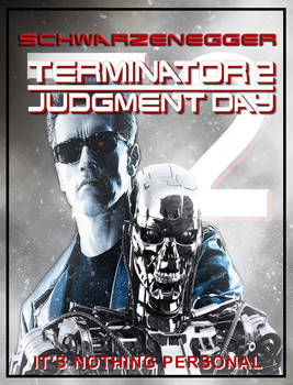 Terminator 2 Black and White Poster