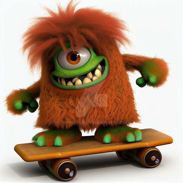Skateboarding Monster by Trometer on DeviantArt