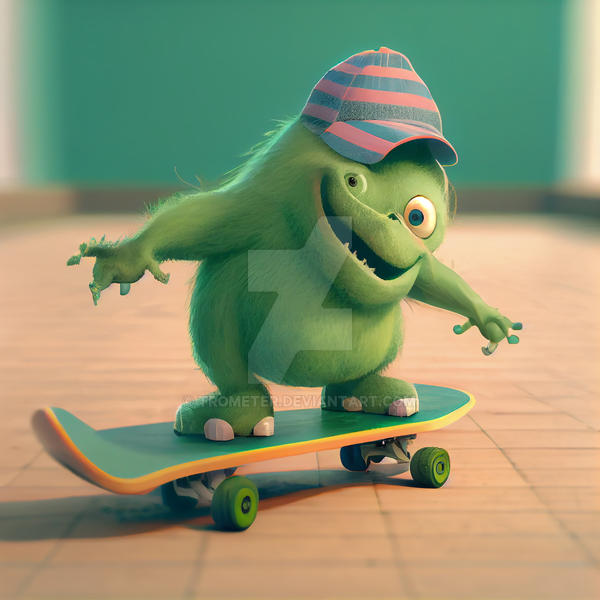 Skateboarding Monster by Trometer on DeviantArt