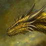 Golden Dragon Head Commission