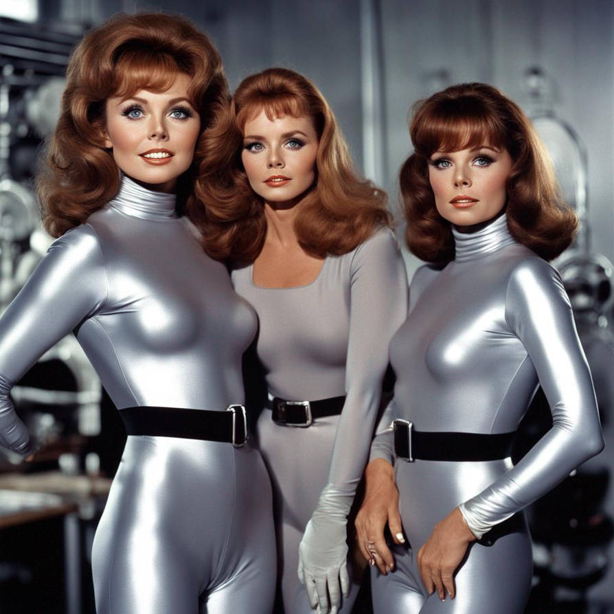 young Dawn Wells seamless turtleneck silver spande