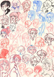 Characters Sketches Moleskine Sept 2012