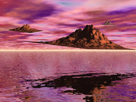 Purple Floating Mountains