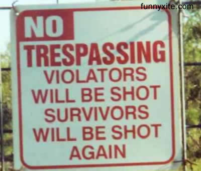 no trespassing