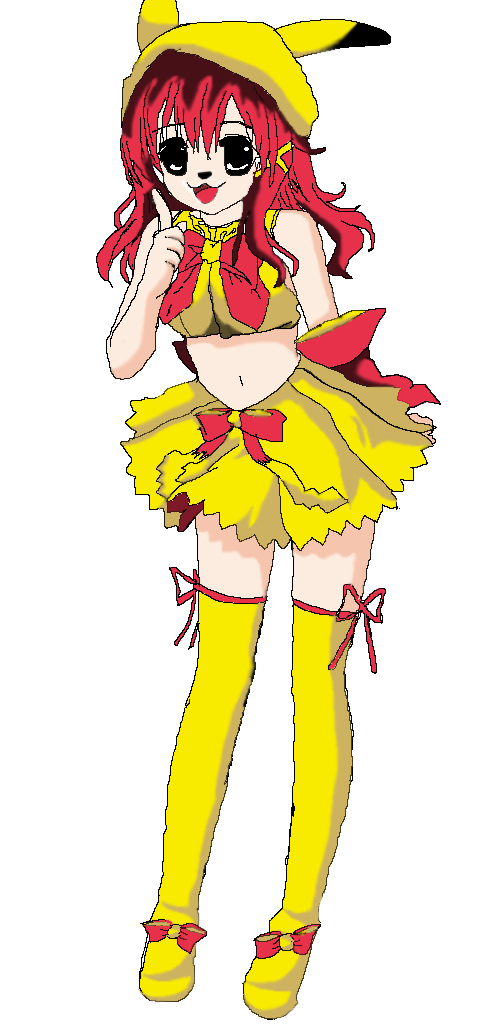 Pikachu Anime Girl by Deux-Touches on DeviantArt