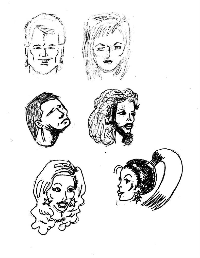 Comic Book Face Practice Drawings by thebigriddle on DeviantArt