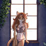 Golden at the window