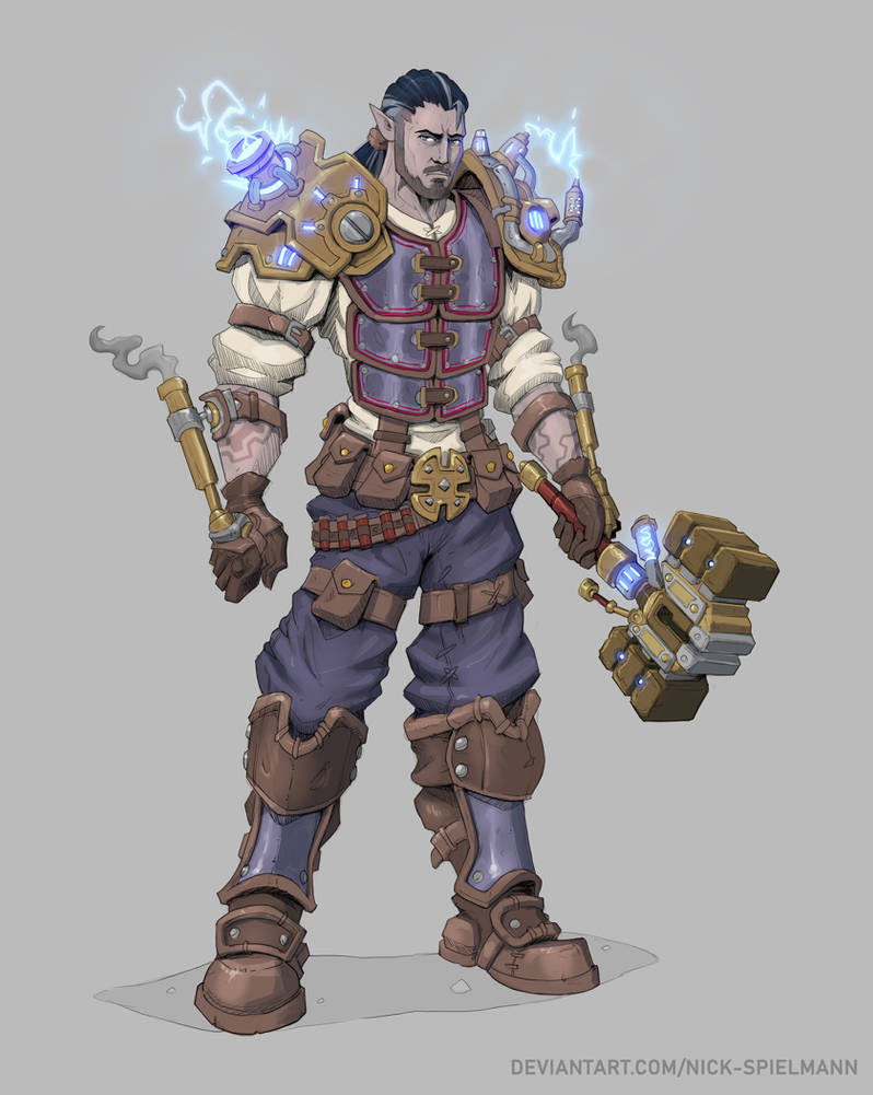 DND Male Inventor Steampunk Elf by NickSpielmann on DeviantArt