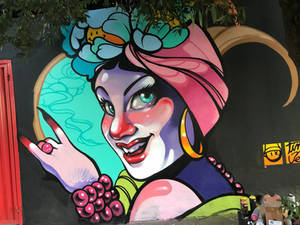 Carmen Miranda graffiti