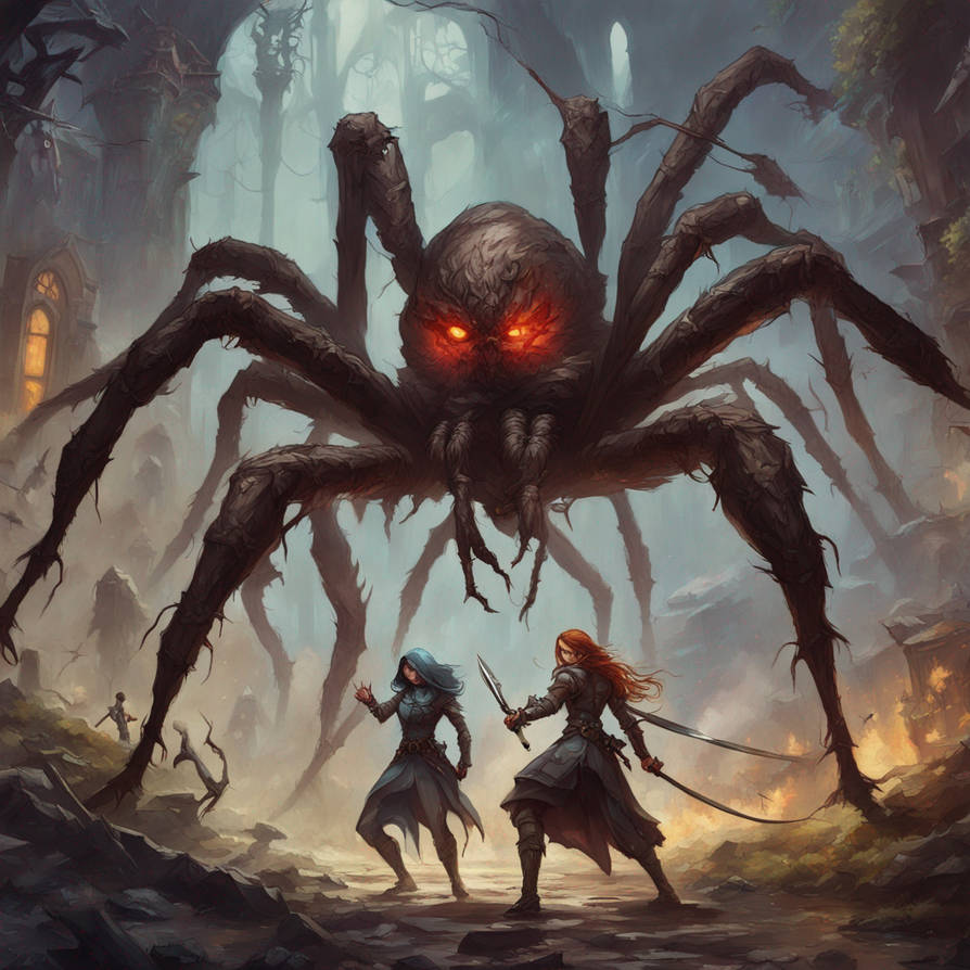 Deviantart Spider Avatar Women battling giant spiders 1 by teabound on DeviantArt