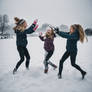 Girls having a snowballfight 3