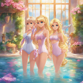 Barbie and friends enjoying a summer day