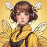 Beautiful Bee woman cosplay