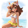 Catgirl Wearing A Swimsuit