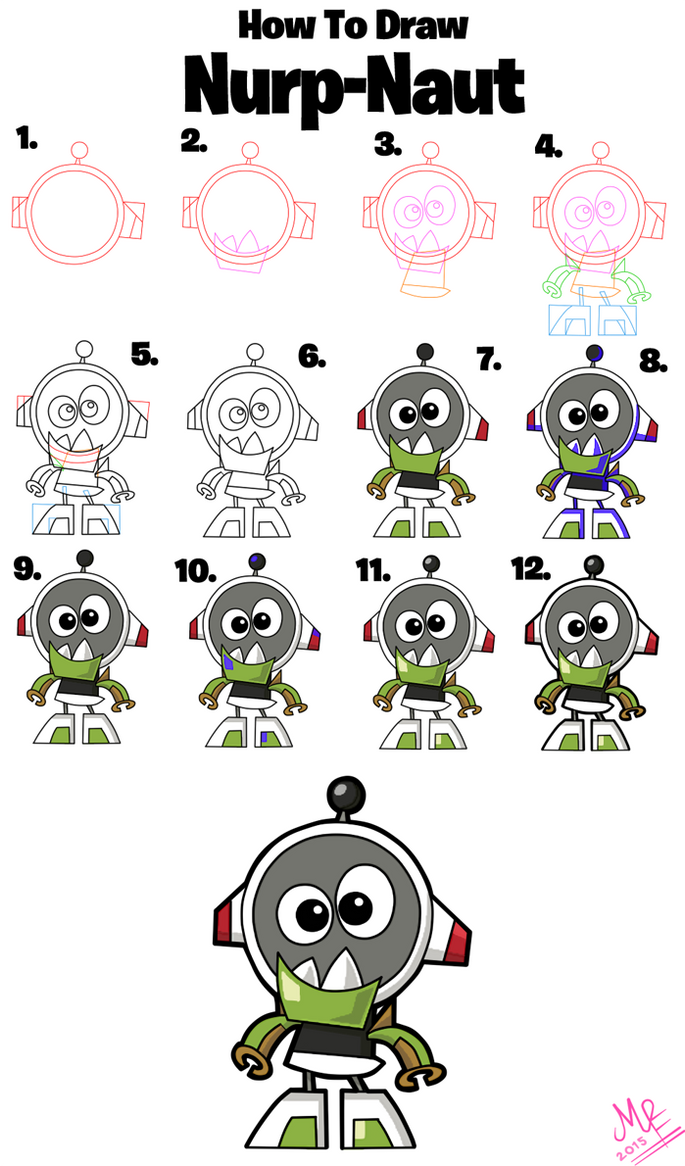 How to draw Nurp Naut tutorial by MFloras on DeviantArt