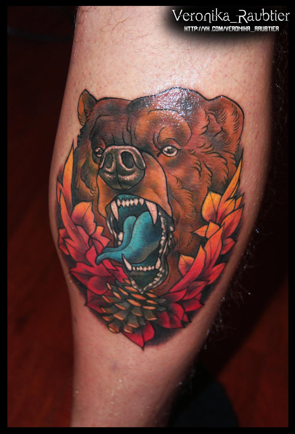 Bear tattoo neotrad by VeronikaRaubtier on DeviantArt