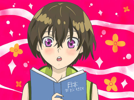 Ritsu, shocked at her book's plot twist