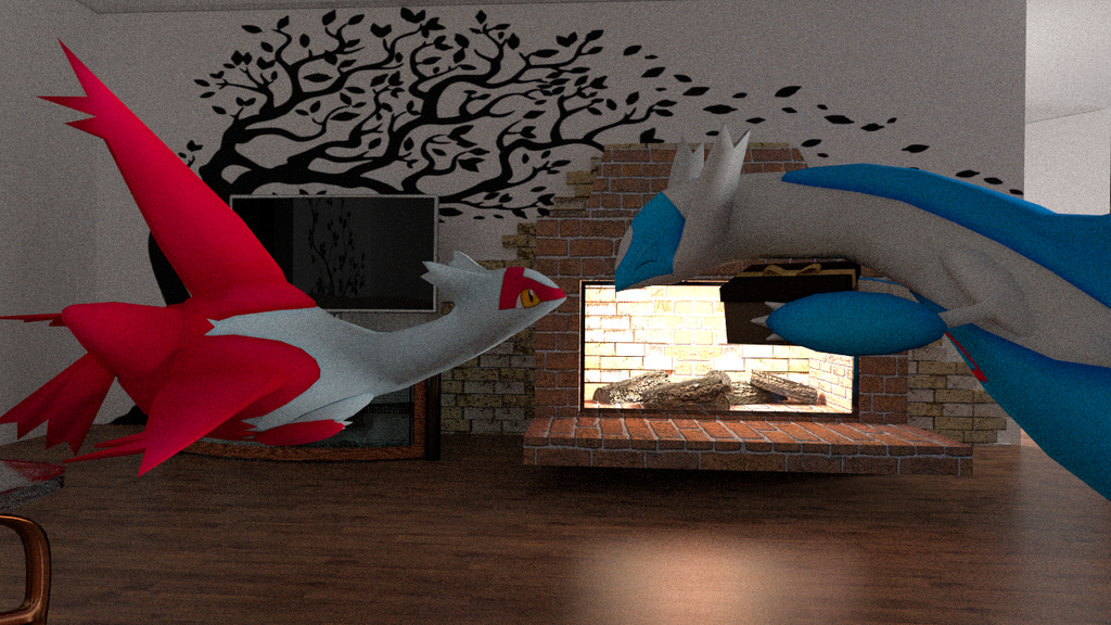 Latias and Latios - Happy Birthday [3D DOWNLOAD]