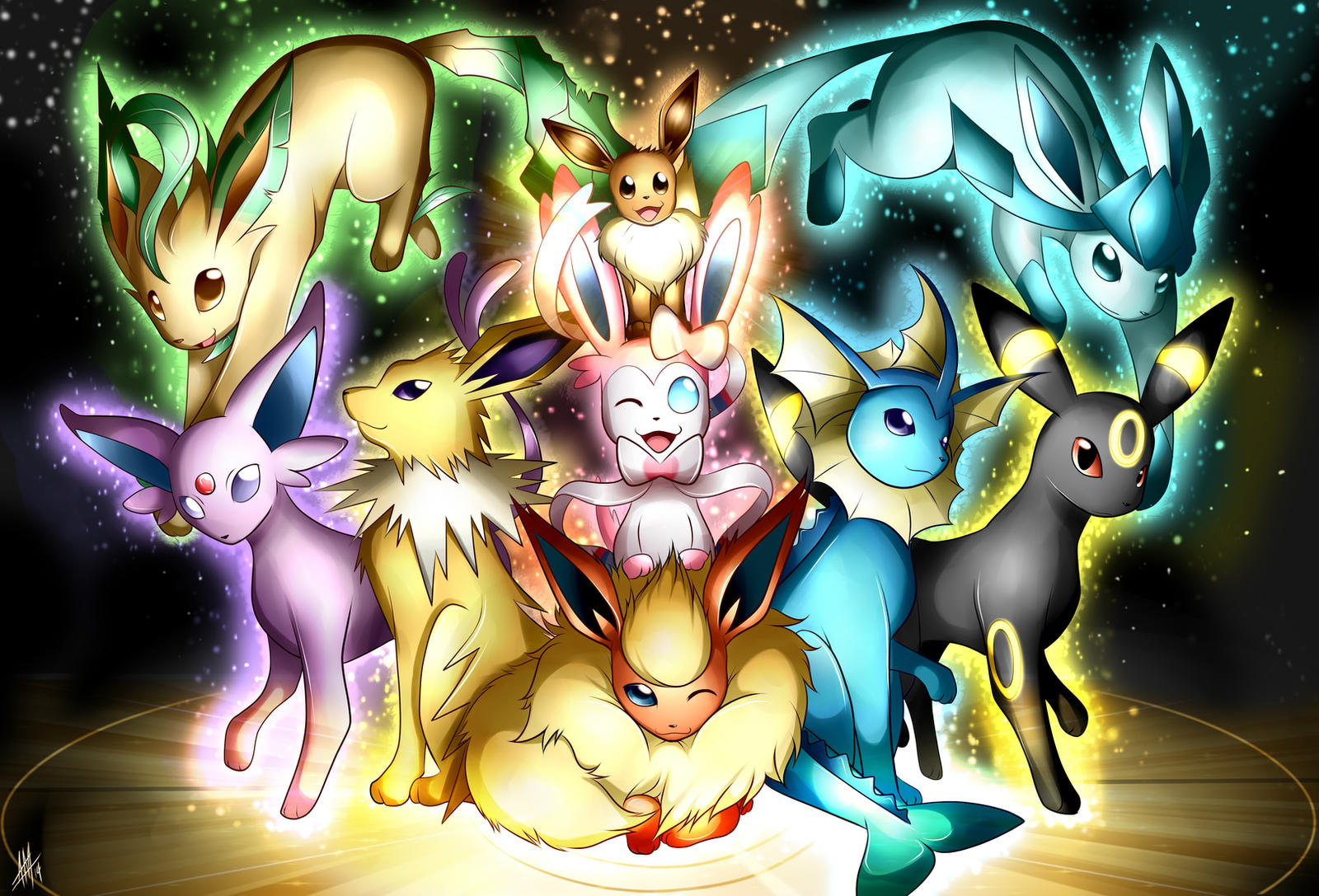 all eveelutions soo cool !  Pokemon eevee evolutions, Pokemon