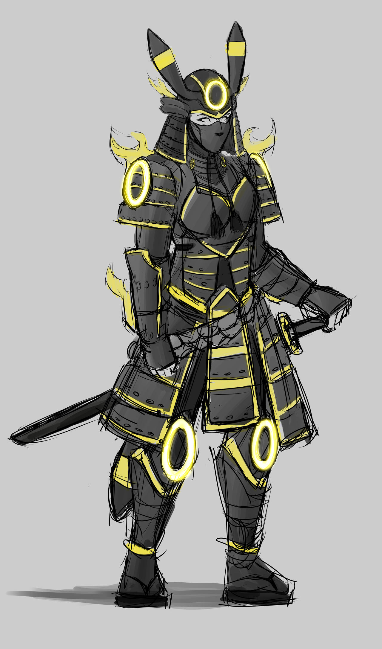 Umbreon Samurai Cosplay Design by Smudgeandfrank