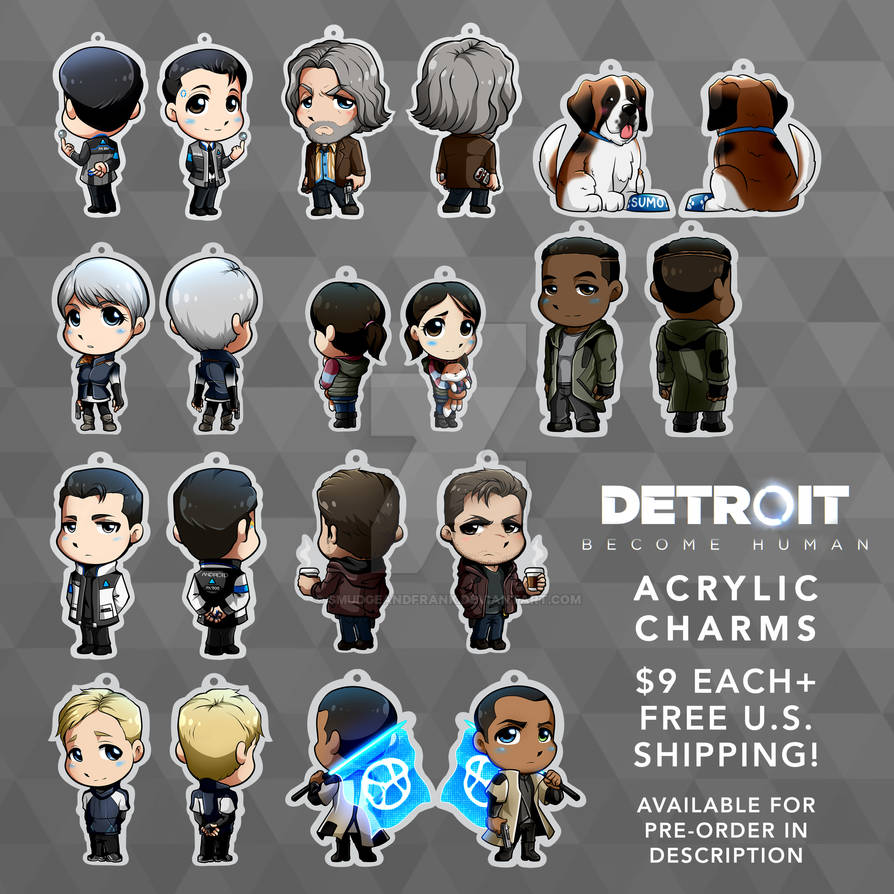 Detroit Become Human 2 inch double-sided charms by Toguchin on DeviantArt