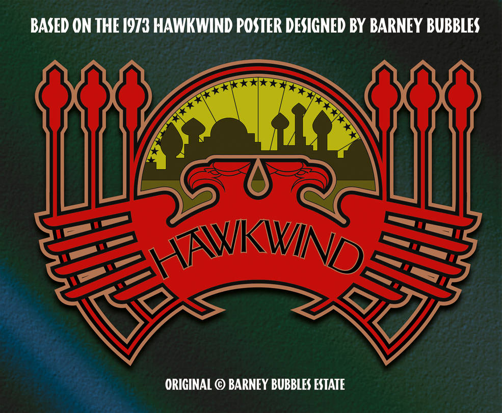 HAWKWIND Poster - Logo Barney Bubbles Style by Doghouse1953 on DeviantArt