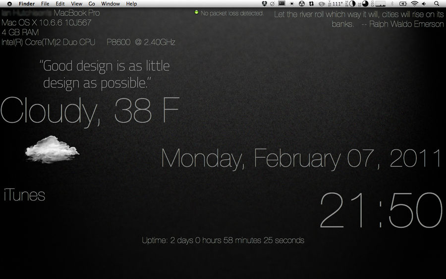 Mac OS X GeekTool Desktop by 1942-warrior on DeviantArt
