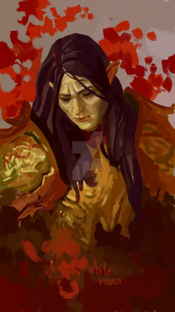 Elf, autumn, blood by WhiteRaven017 on DeviantArt