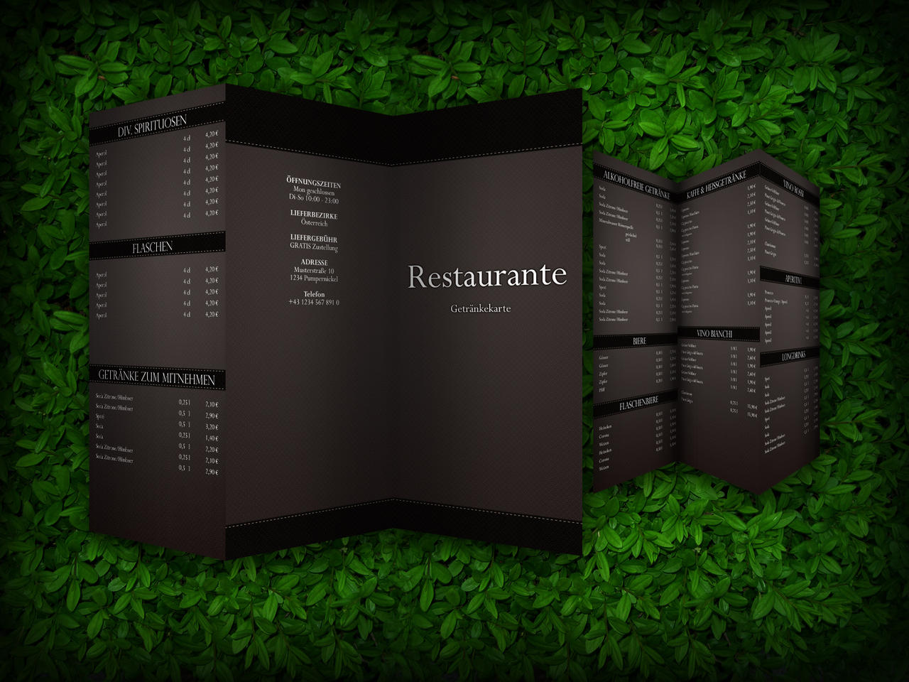 menu card design