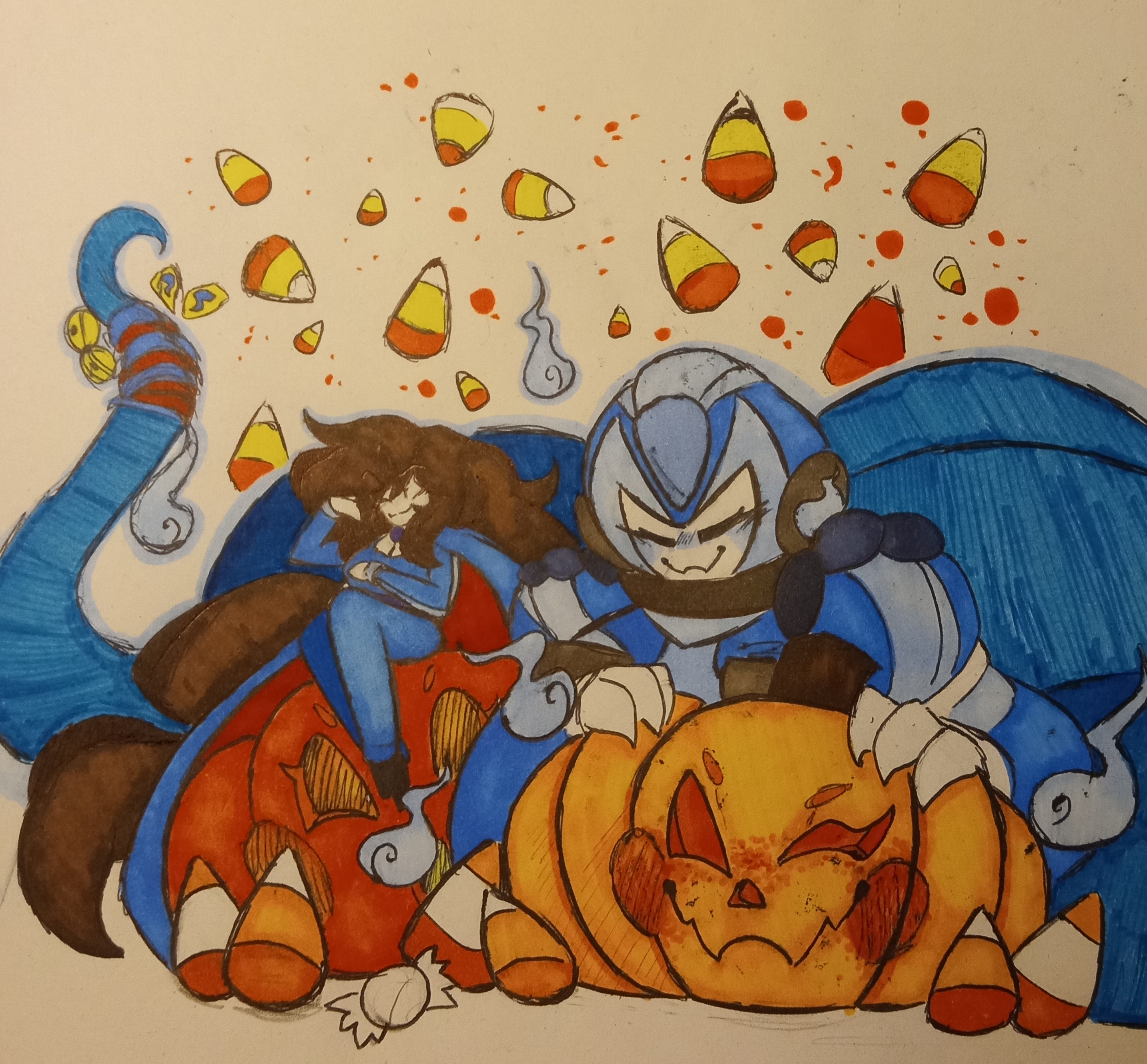 (SM X MMX OC) Ekkuso and Rico, Comfy Pumpkins