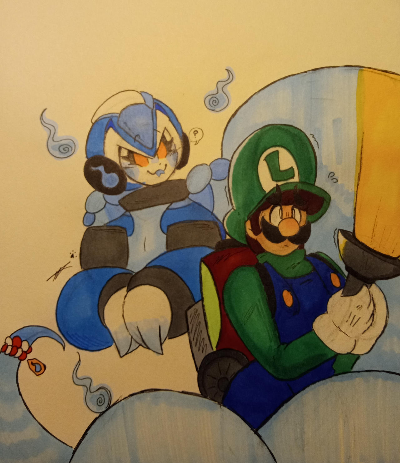 (MMX OC X SMB) Ekkuso and Luigi
