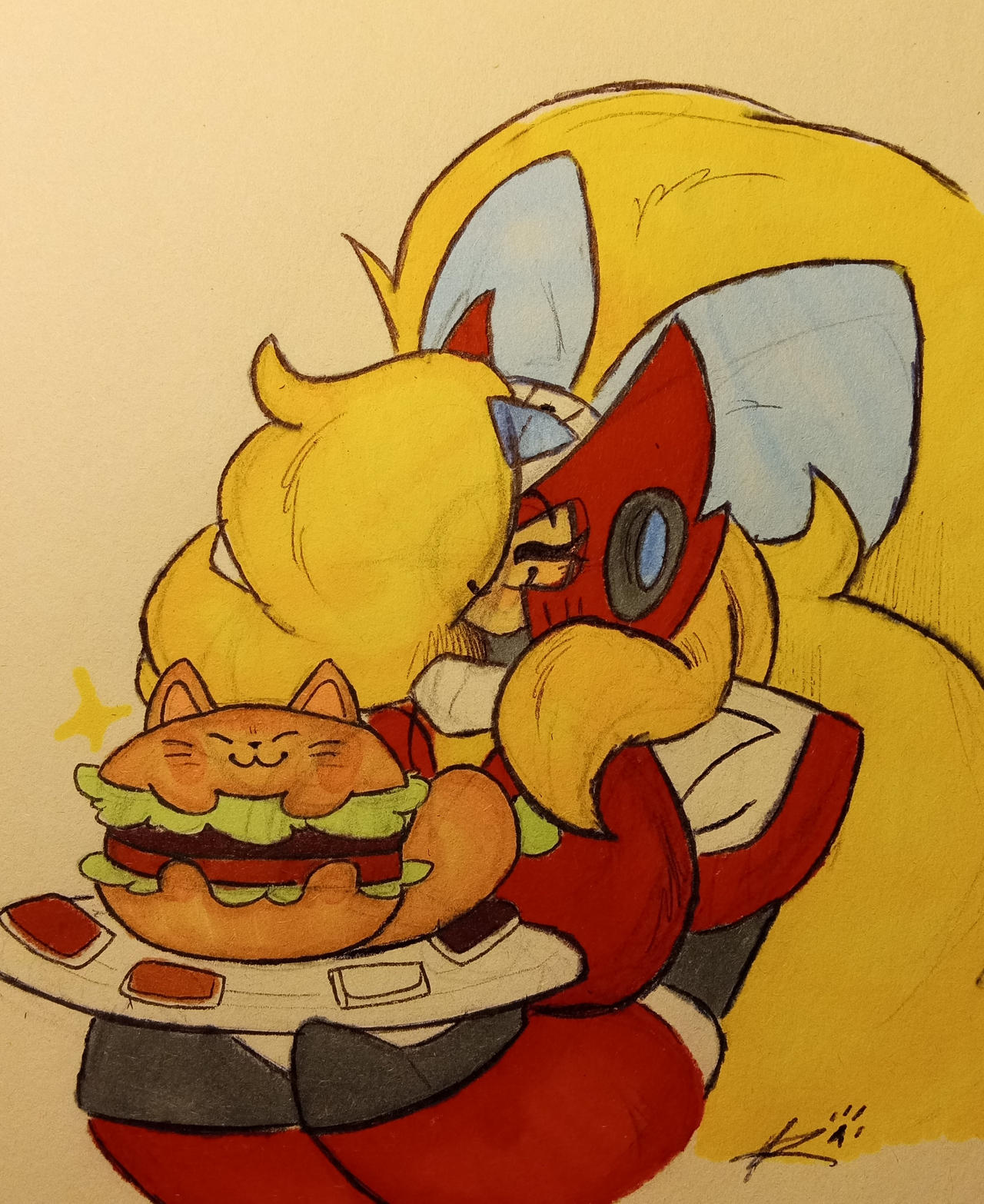 (MMX OC) Zeros Kitty Burger Service