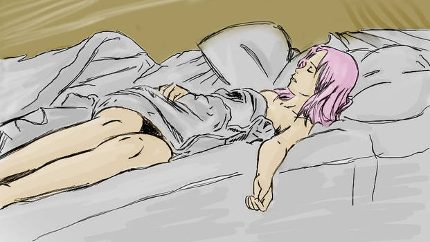 Sakura is asleep