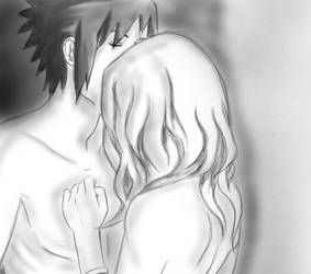 Sasusaku kiss on the forhead